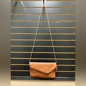 Urban Expressions Tan Leather Crossbody Clutch Bag OS